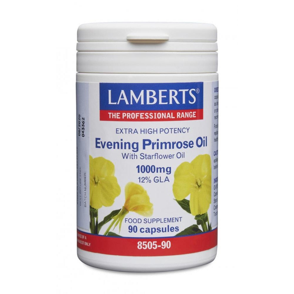 Evening Primrose with Starflower 90s, rich in essential fatty acids for well-being.