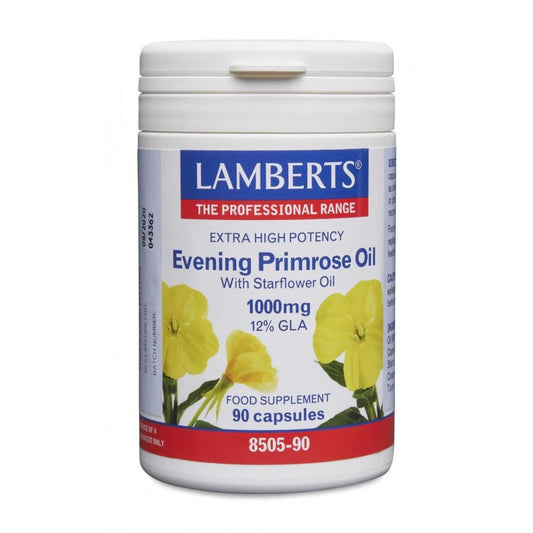 Evening Primrose with Starflower 90s, rich in essential fatty acids for well-being.