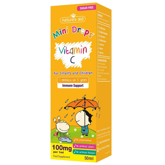 Mini Drops Vitamin C 100mg, supports your immune system and reduces tiredness and fatigue.