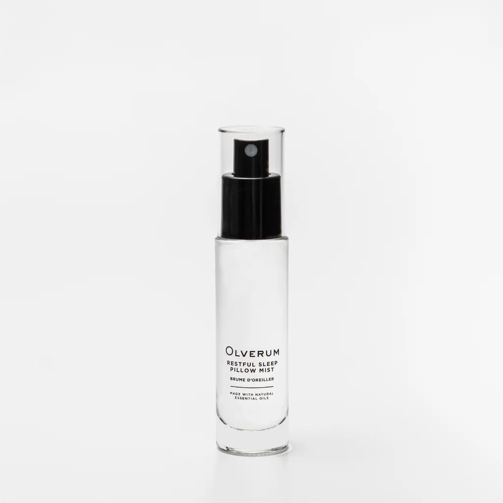 Olverum Pillow Mist 30ml aromatherapy treatment with lavender to promote restful sleep.