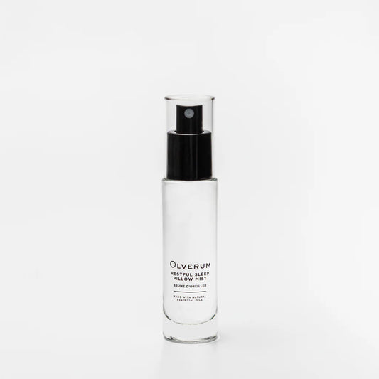 Olverum Pillow Mist 30ml aromatherapy treatment with lavender to promote restful sleep.