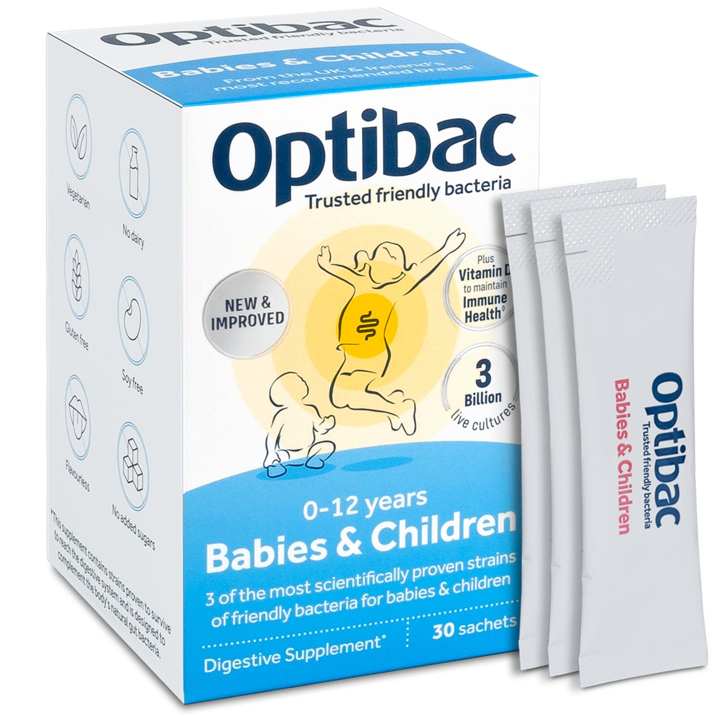 Optibac Babies 30s probiotic, formulated for infants and young children from birth up to 3 years old.