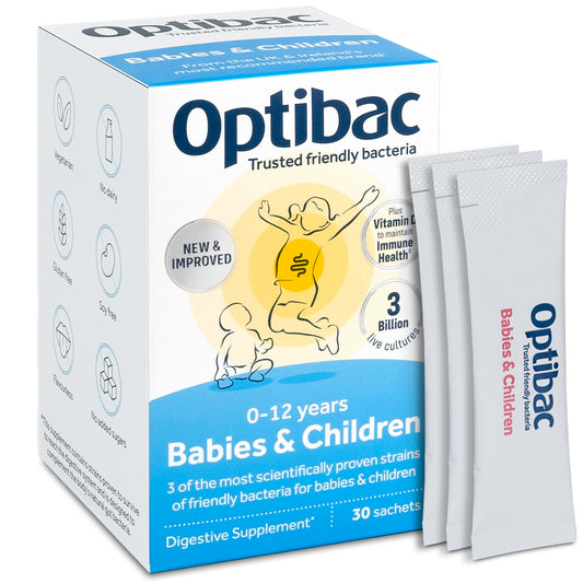 Optibac Babies 30s probiotic, formulated for infants and young children from birth up to 3 years old.