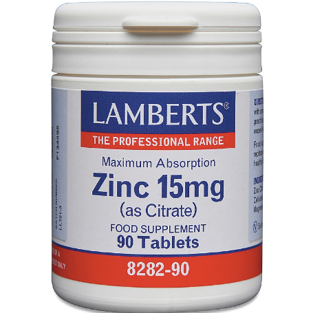 Lamberts Zinc 15mg - 90 Tablets – An ideal supplement for long term use Citrate form of zinc is known to be readil