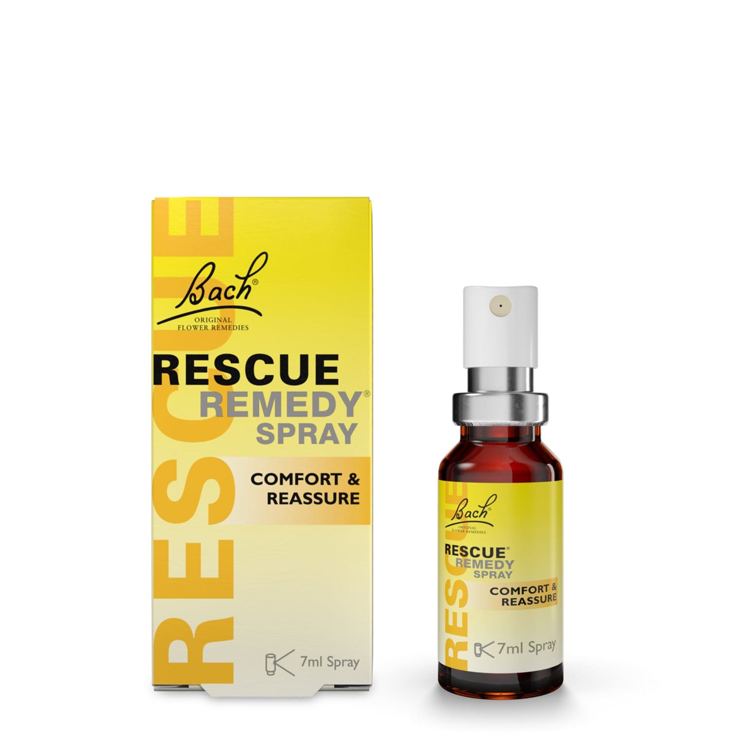Bach Rescue Remedy Spray 7ml for emotional balance, convenient for on-the-go use.
