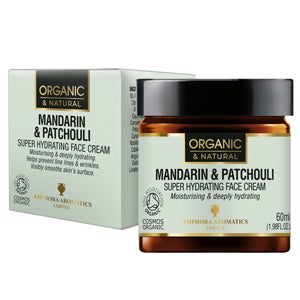 Mandarin & patchouli face cream 60g for nourished skin.