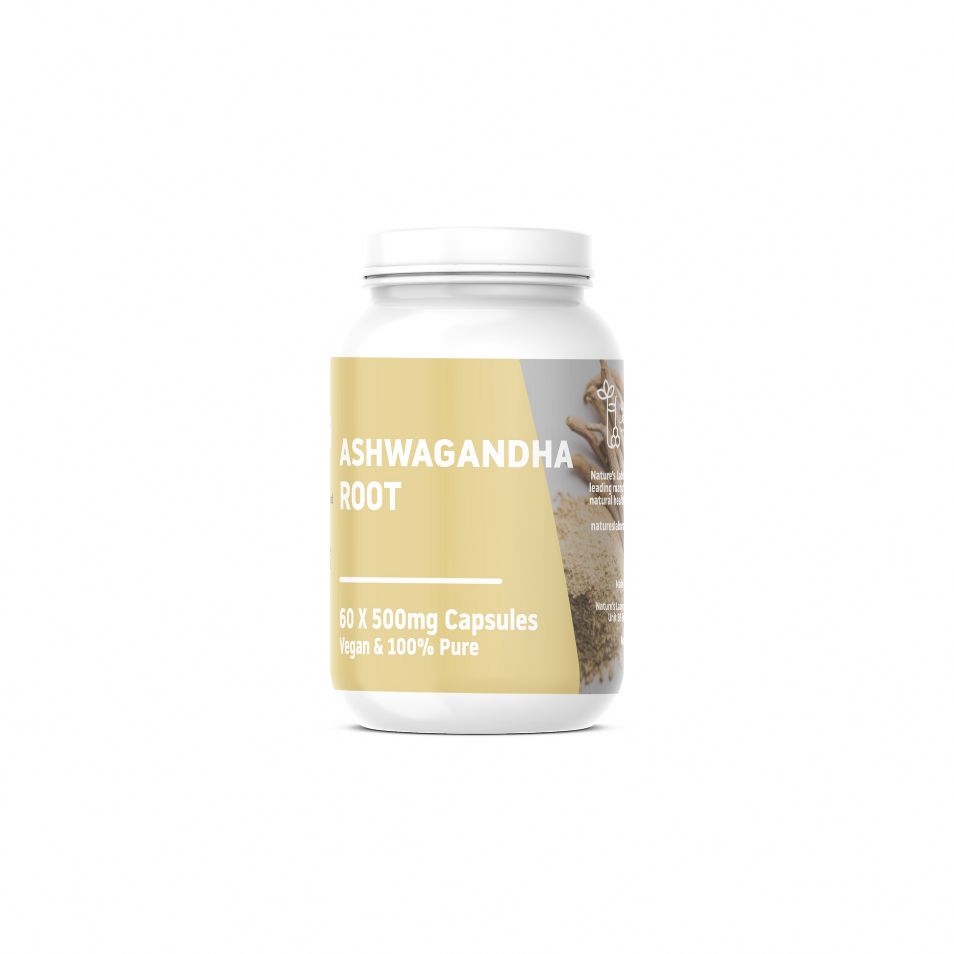 Ashwaganda Capsules Apotheca 60: 60 pure Ashwaganda powder capsules for natural wellness.