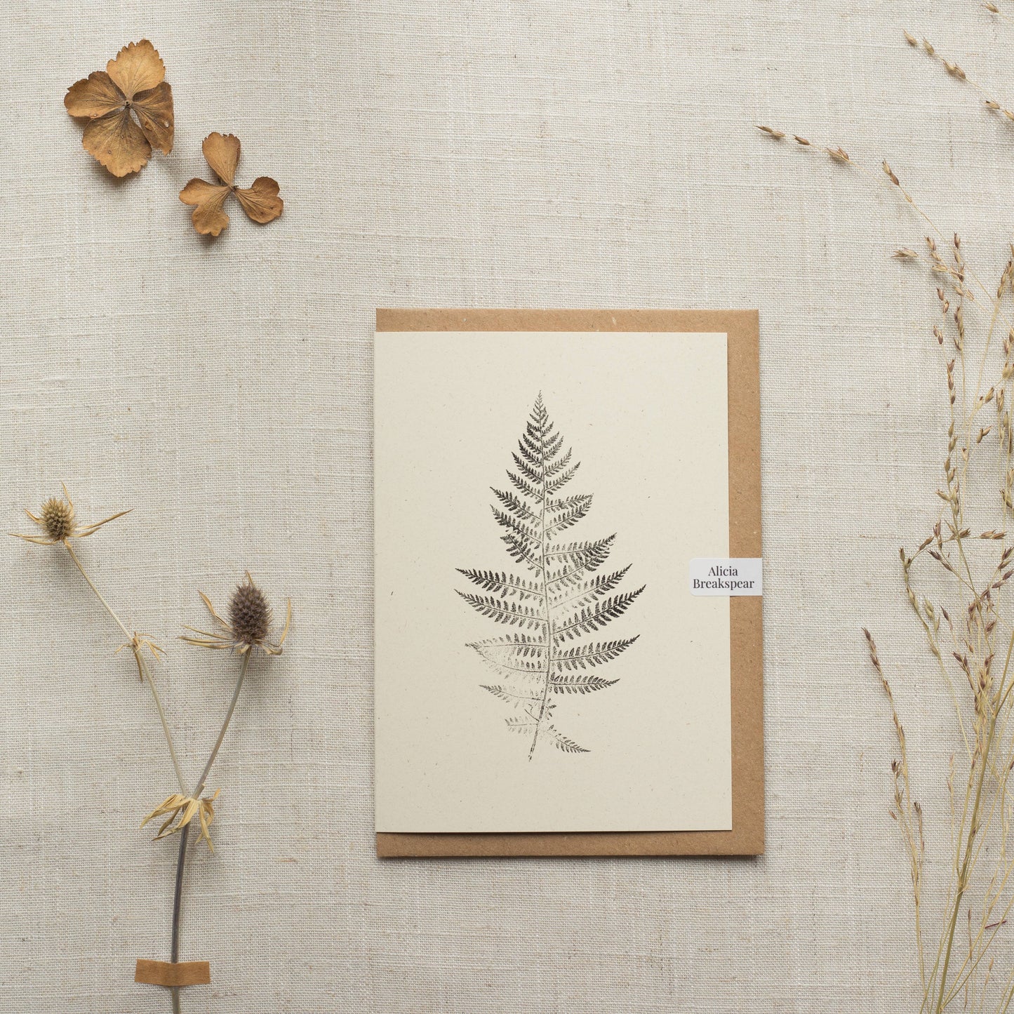 Alicia Breakspear - Lady Fern Print Greeting Card A6 Recycled Card 