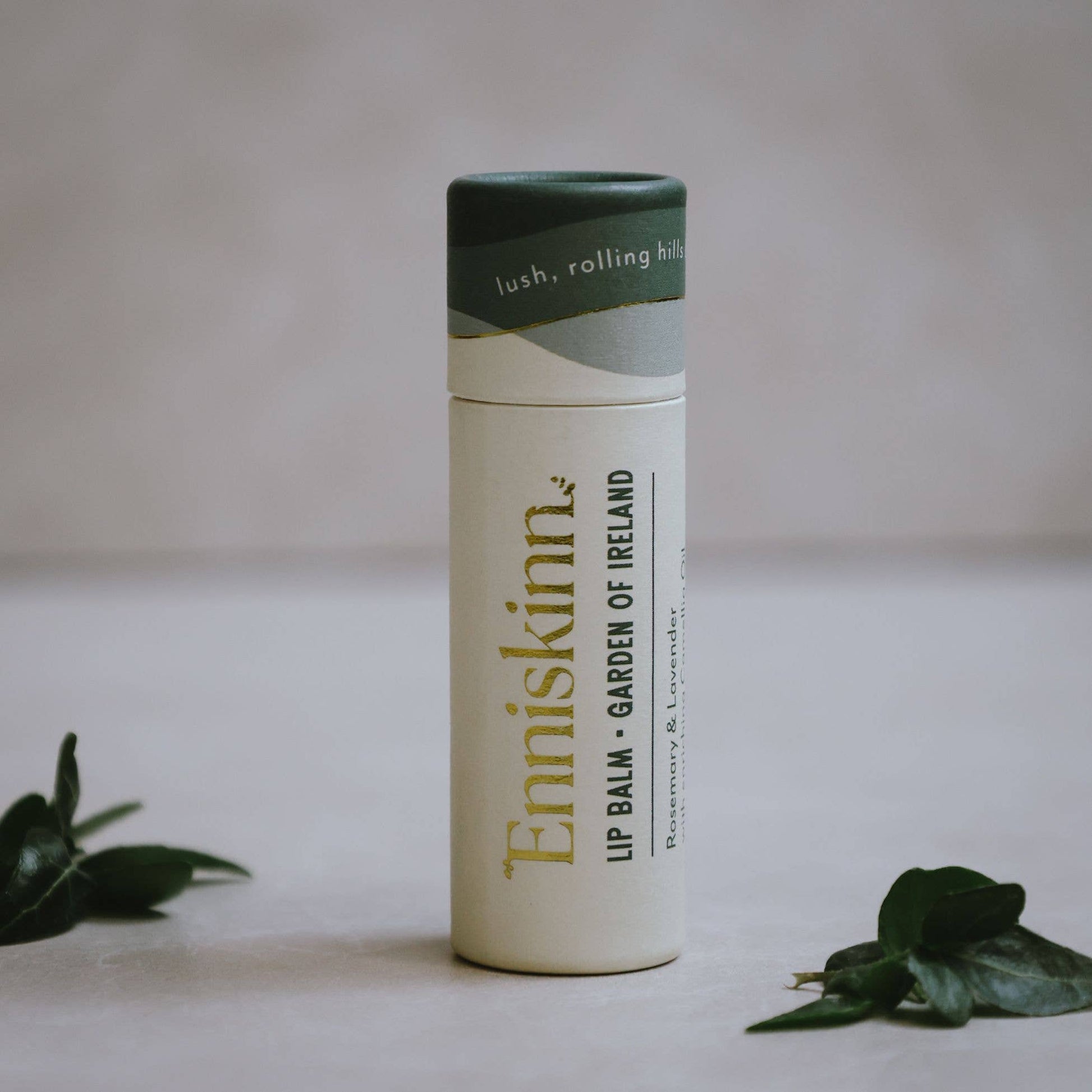 Enniskinn All-Natural Lip Balm enriched with shea butter and coconut oil for deep hydration.