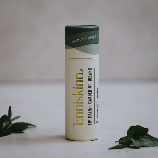 Enniskinn All-Natural Lip Balm enriched with shea butter and coconut oil for deep hydration.