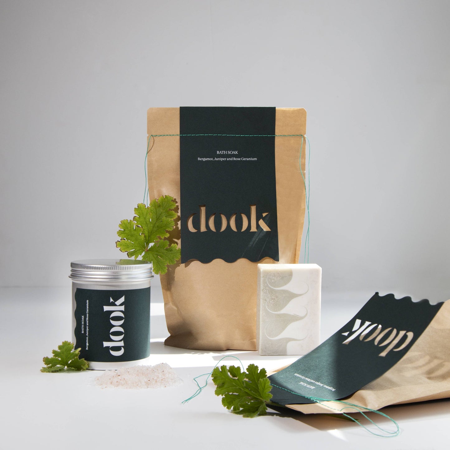 Dook - Scottish Salt Soap - Bath Soak - Bergamot, Juniper & Rose Geranium Bath Salts