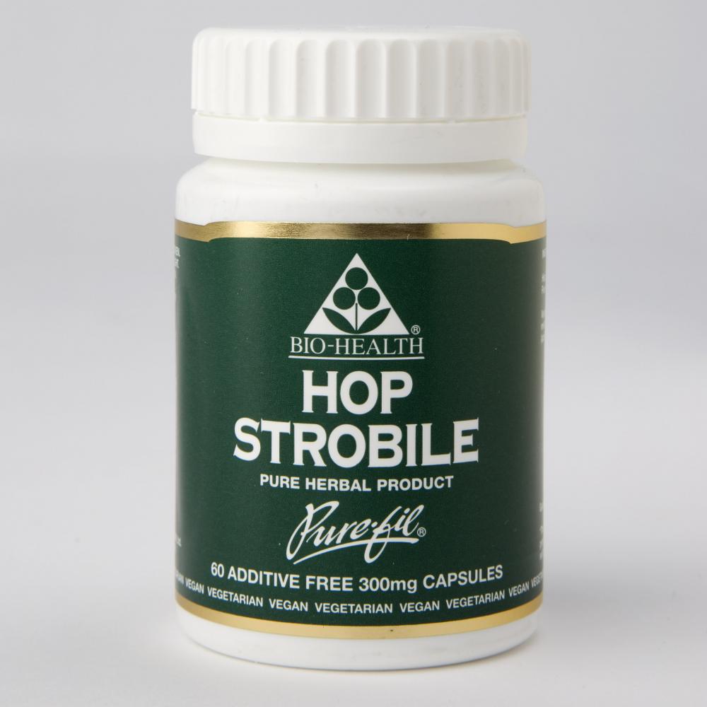 Bio-health Hop Strobile 60s supplement, promoting calm and relaxation.