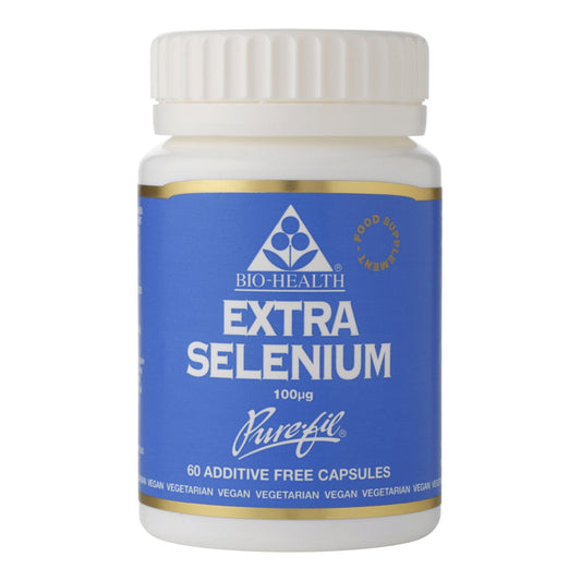 Extra Selenium 60s supplement for immune system support and protection from oxidative stress.