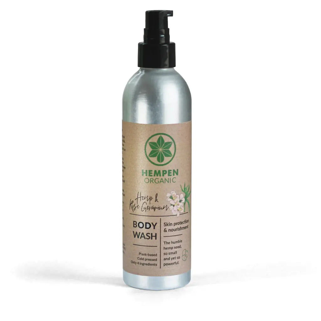 Hemp body wash with pure hemp extract for soft, hydrated skin