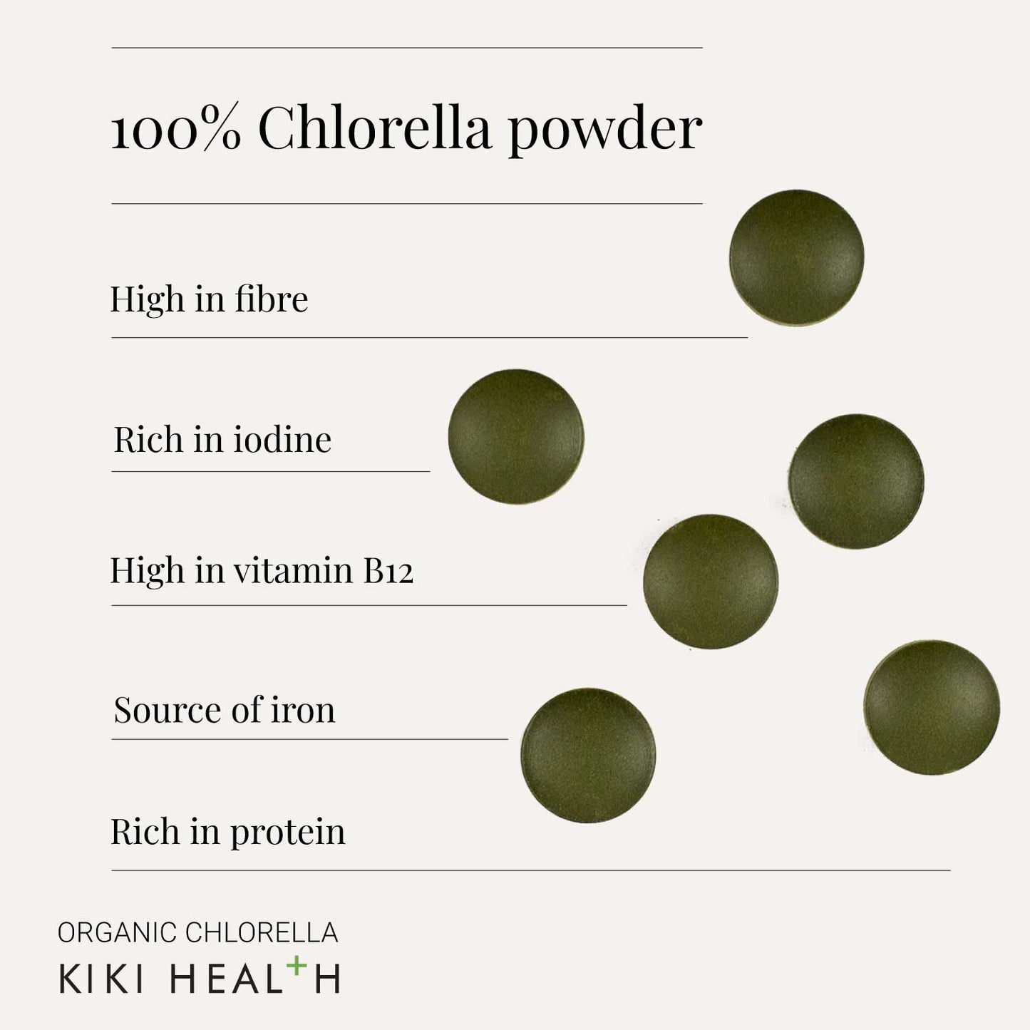 KIKI Health - Organic Premium Chlorella 200 Tablets