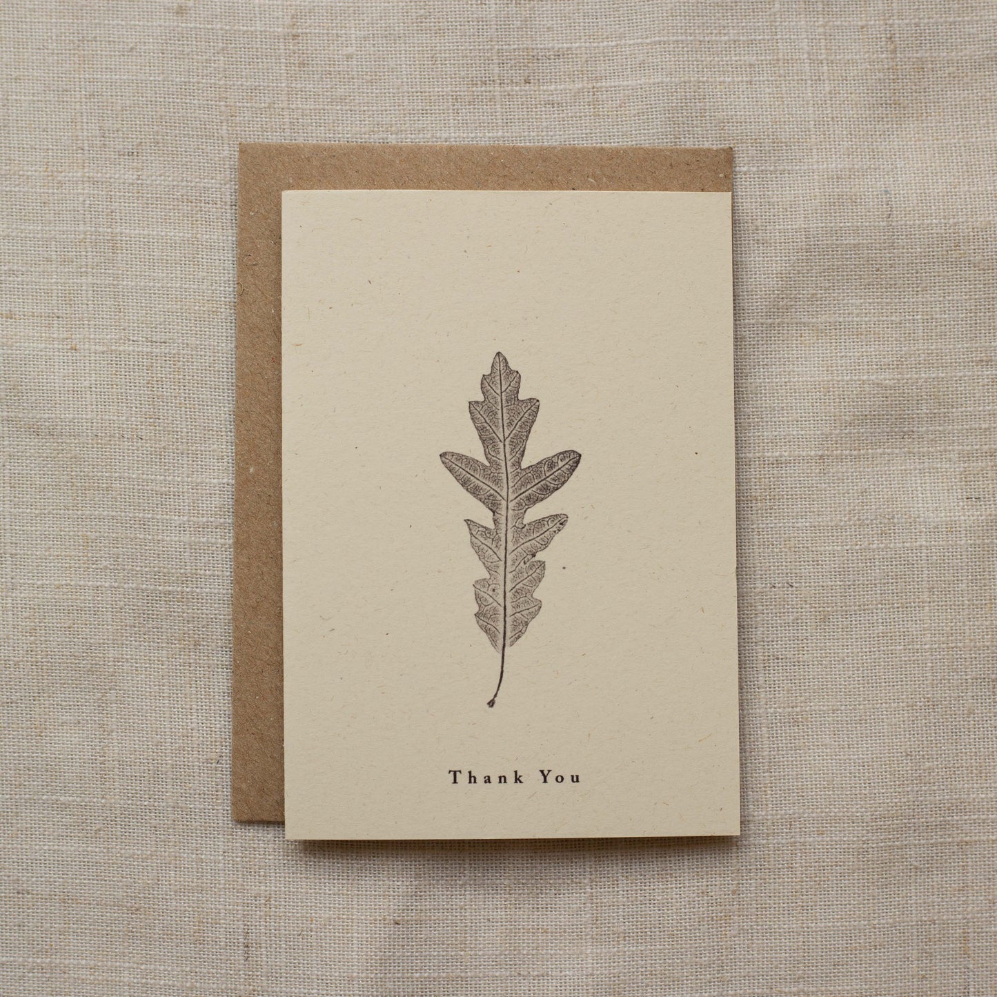 Alicia Breakspear - Mini A7 Thank You Card Botanical Art - Oak Leaf