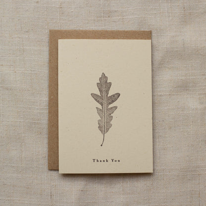 Alicia Breakspear - Mini A7 Thank You Card Botanical Art - Oak Leaf