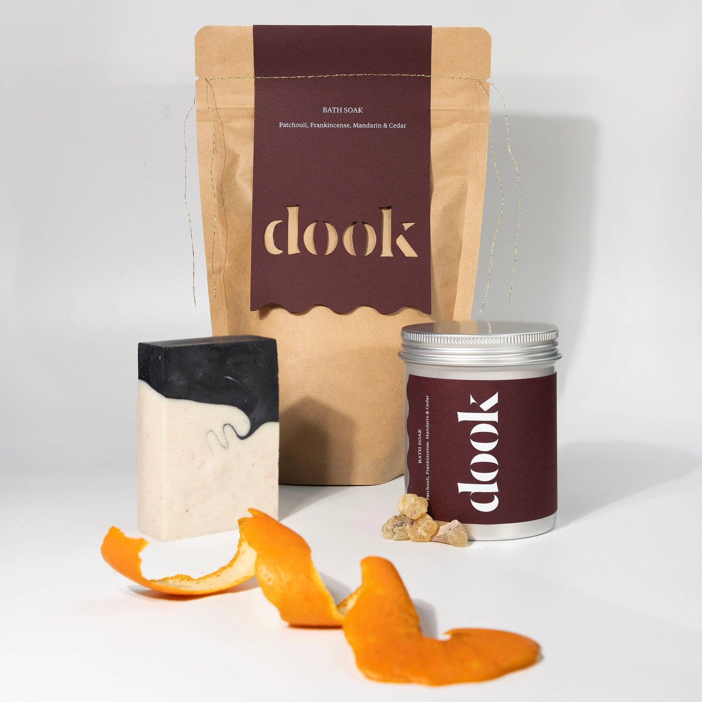 Dook - Scottish Salt Soap - New - Bath Salts - Patchouli, Frankincense, Mandarin & Cedar