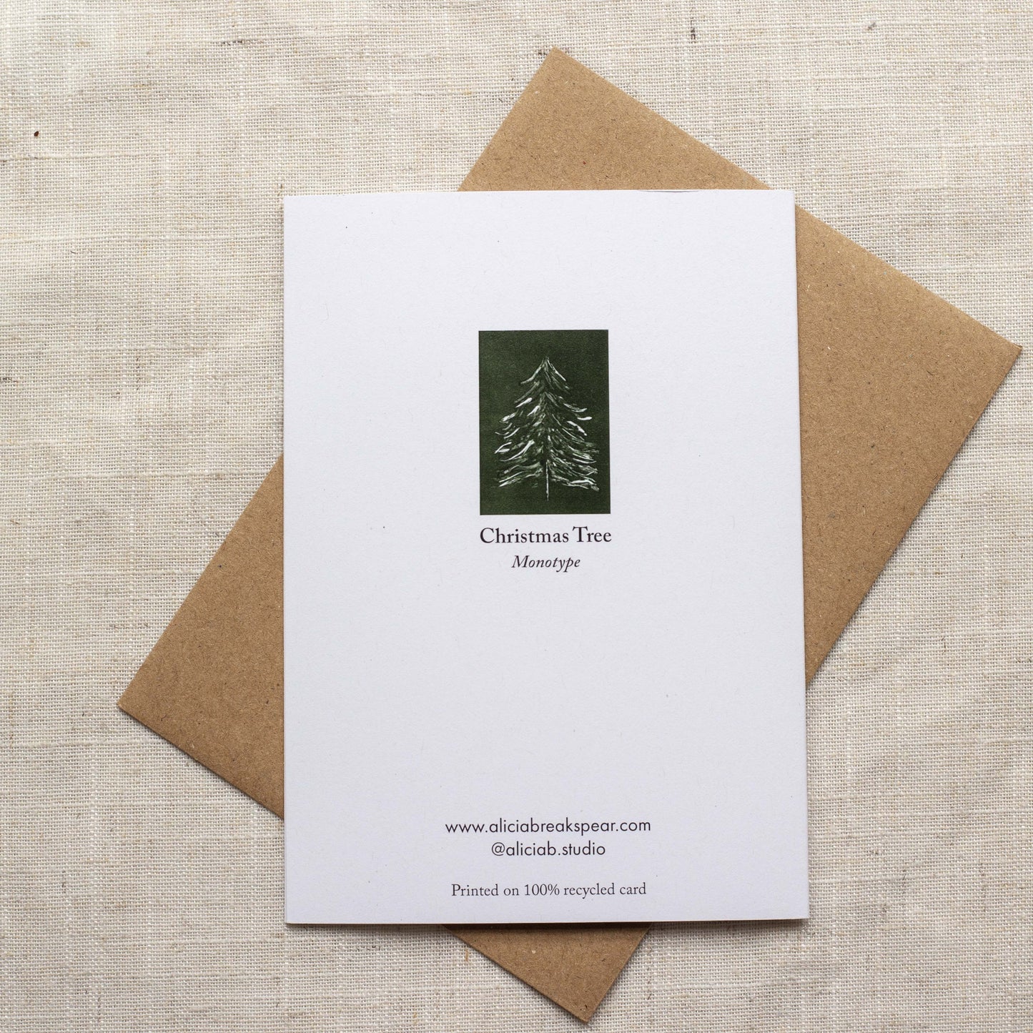 Alicia Breakspear - Christmas Card A6 Christmas Tree - Recycled Card 