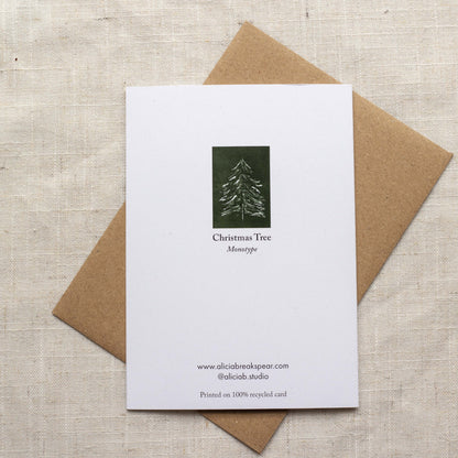 Alicia Breakspear - Christmas Card A6 Christmas Tree - Recycled Card 