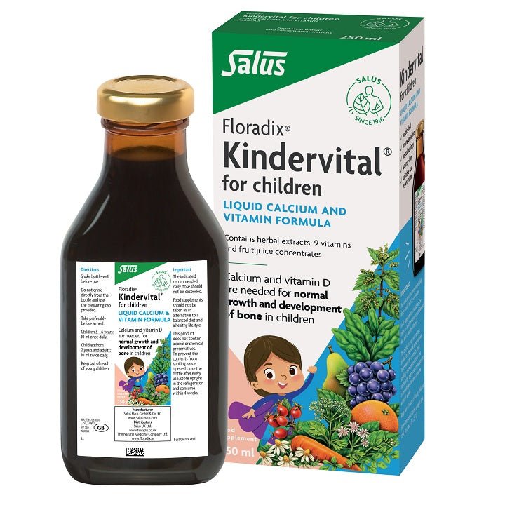 Floradix Kindervital liquid multivitamin for children's healthy growth and development
