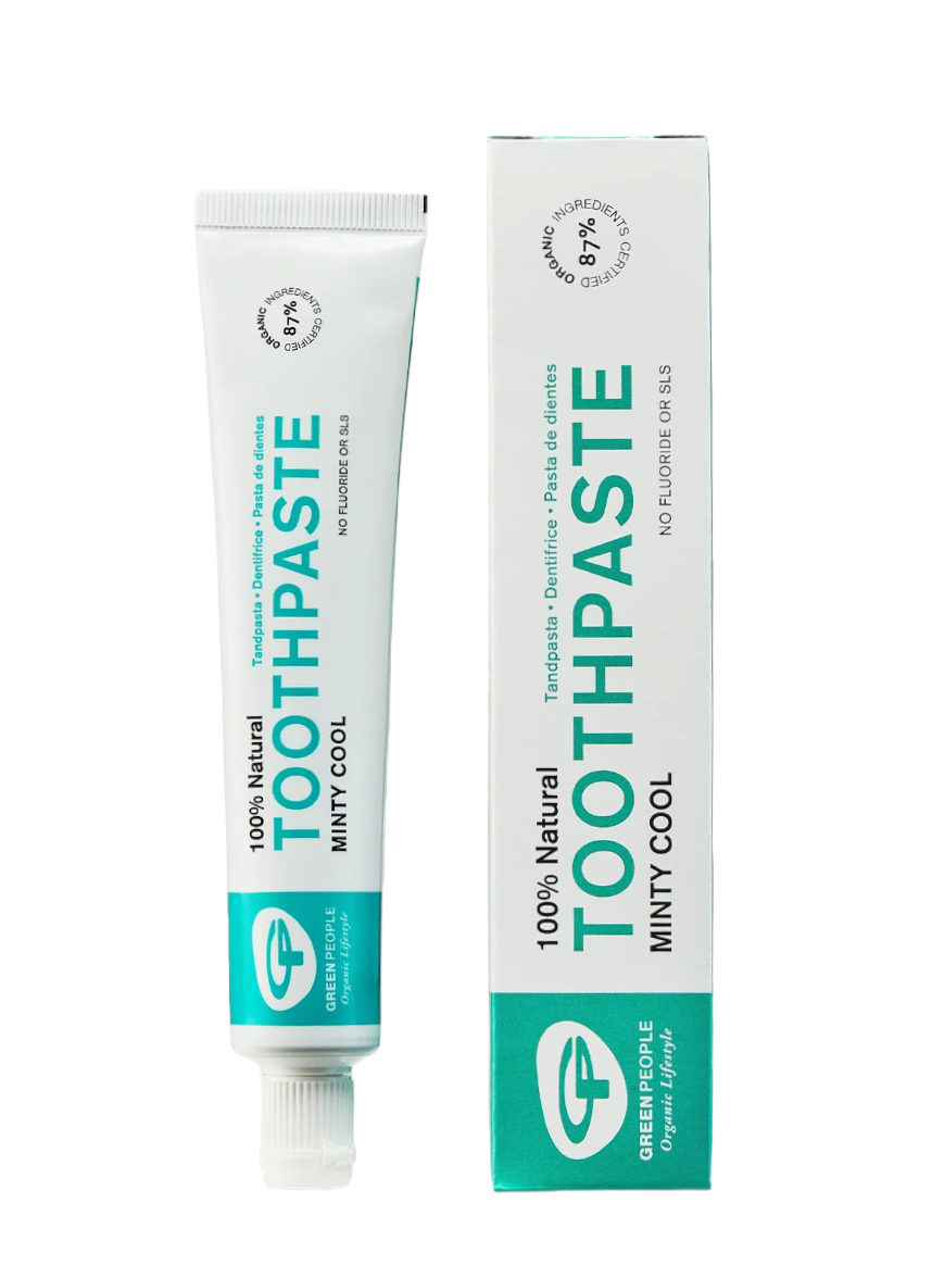 Green People Minty Toothpaste for a refreshing, natural oral hygiene experience.