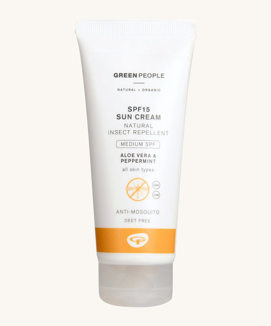 Green People SPF15 Insect Repellent: broad-spectrum SPF15 sun protection and natural insect-repelling properties