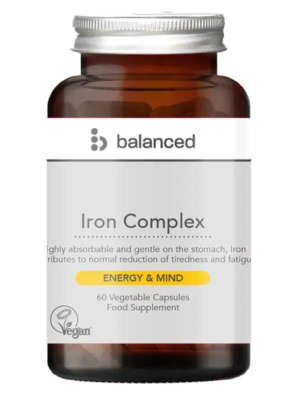 Balanced Iron Complex 60s, supports vitality and normal red blood cell formation.