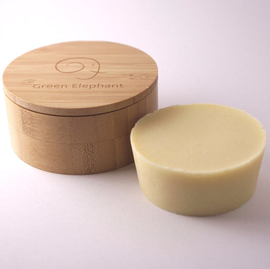 Green Elephant Shaving Bar 95g, for a smooth, creamy shave on the go.