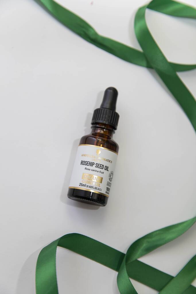 Organic Rosehip Pure Seed Oil 50mL for skin rejuvenation.