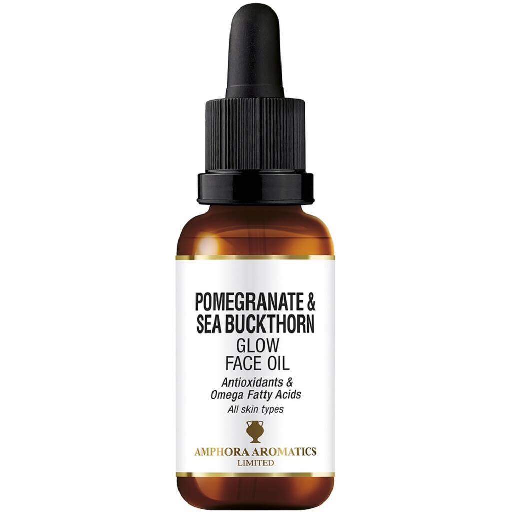Amphora Seabuckthorn Face Oil; nourishes skin for natural radiance with antioxidants.