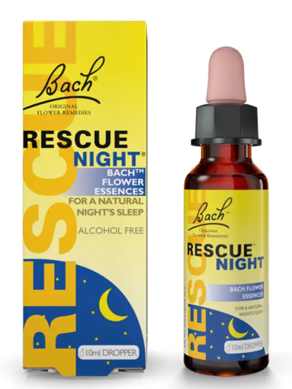 Bach Rescue Night Dropper 10ml flower-based sleep remedy to help quiet a racing mind.