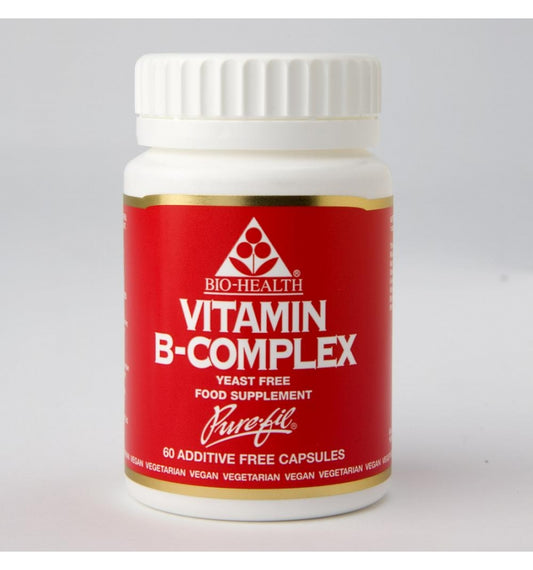 Bio-health Vitamin B Complex 60s, supports daily well-being and reduces tiredness and fatigue.